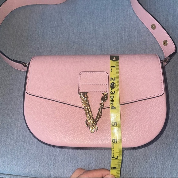 Pink🔥Versace Saddle bag Crossbody Shoulder bag satchel purse La Medusa bag - Picture 10 of 16
